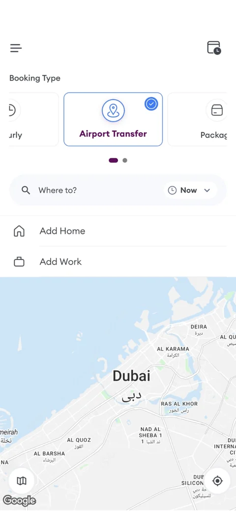 SayarahGo app booking screen